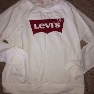 White Levi’s sweater